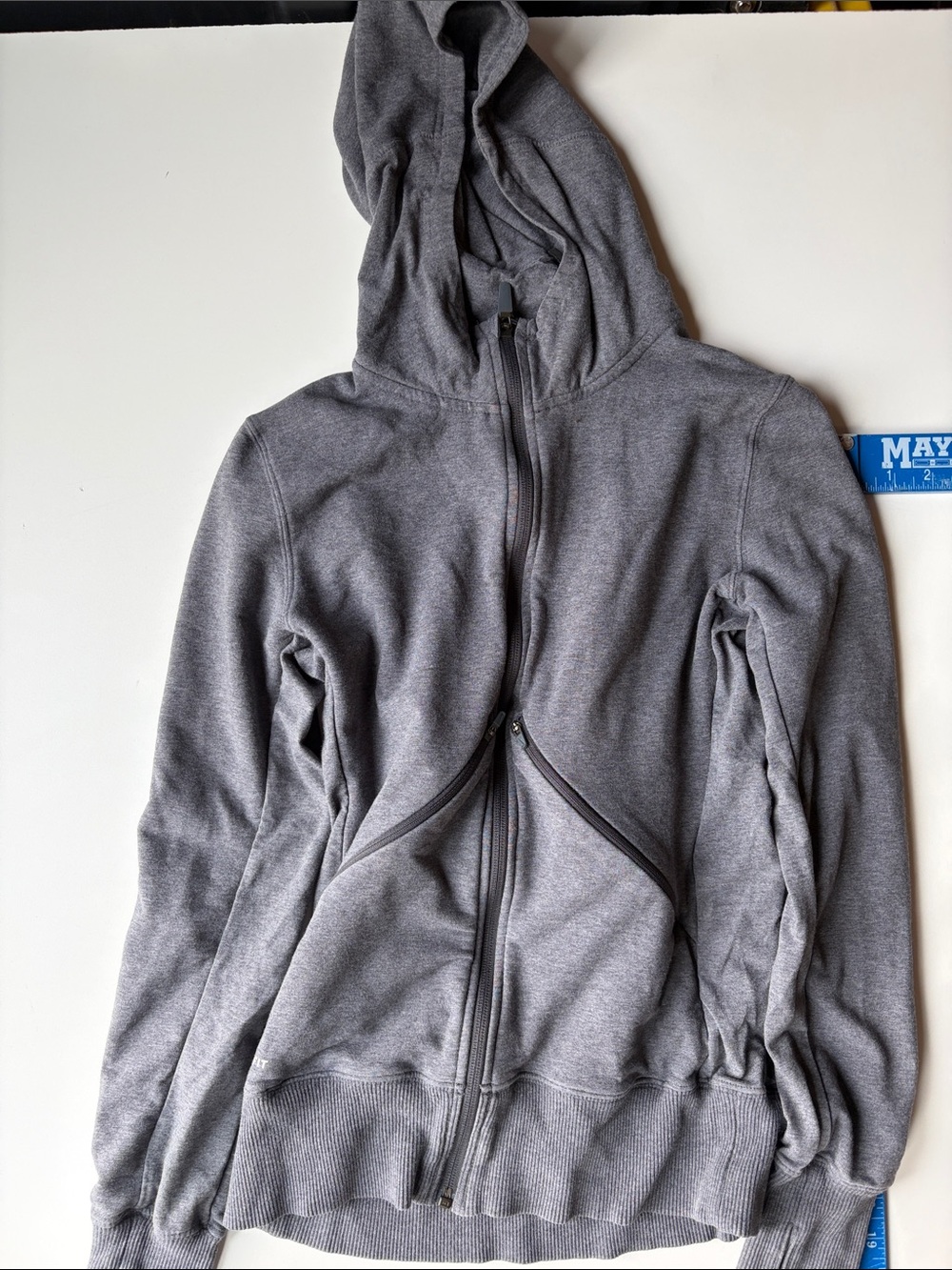 Nike Heather Gray Full-Zip Hooded Sweatshirt